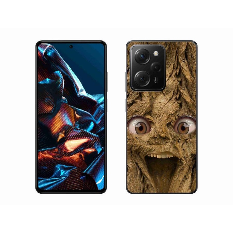 Gél borító mmCase a Xiaomi Poco X5 Pro 5G számára - boldog fa szemekkel