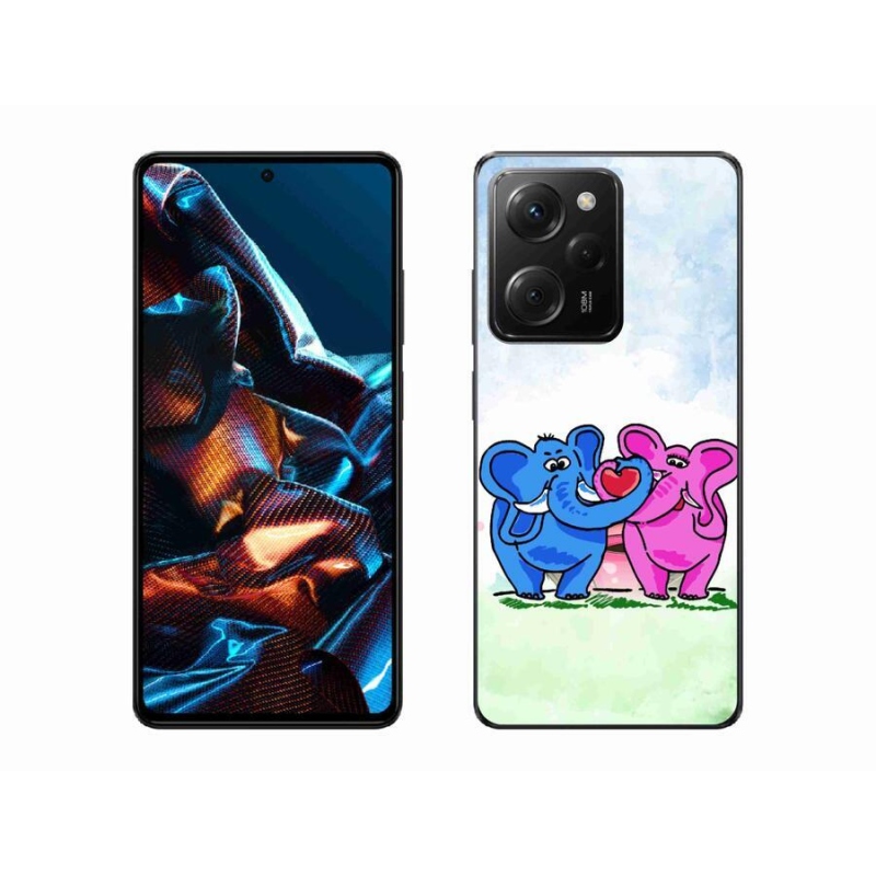 Gél borítás mmCase a Xiaomi Poco X5 Pro 5G számára - szerelmes elefántok