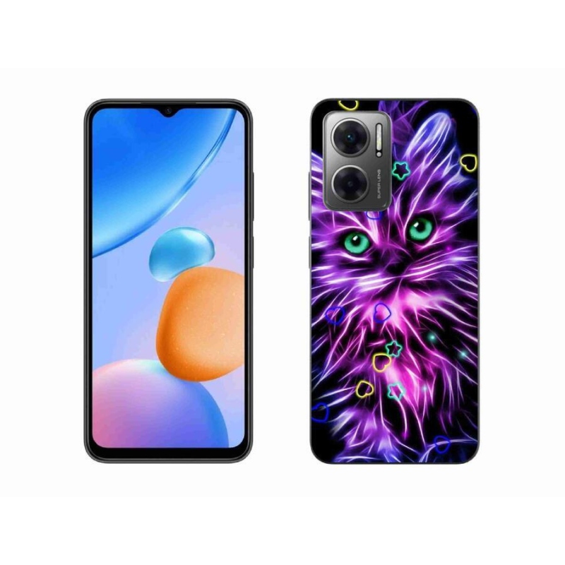 Gél borító mmCase a Xiaomi Redmi 10 5G-hez - absztrakt macska