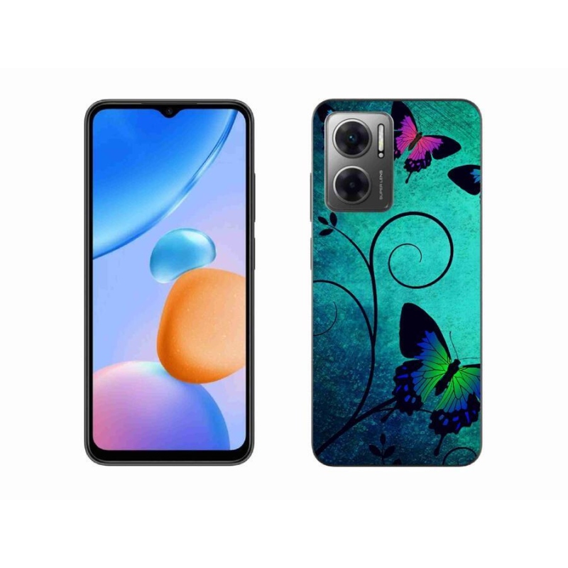 Gél borítás mmCase a Xiaomi Redmi 10 5G-hez - színes pillangók