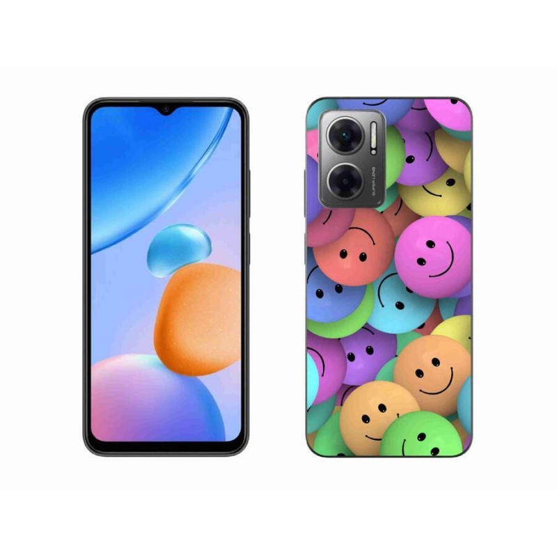 Gél borító mmCase a Xiaomi Redmi 10 5G-hez - színes smiley-k