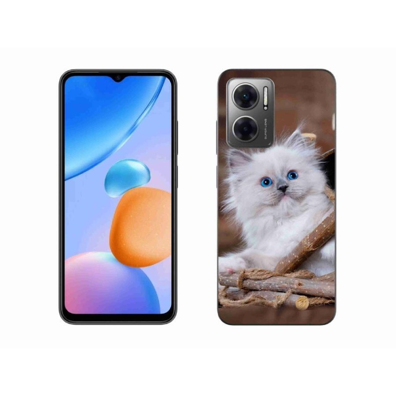 Gél borítás mmCase a Xiaomi Redmi 10 5G-hez - fehér cica