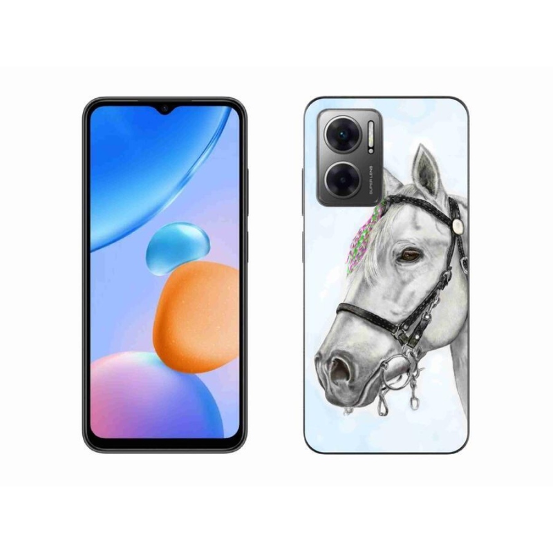 Gél borítás mmCase a Xiaomi Redmi 10 5G-hez - fehér ló 1
