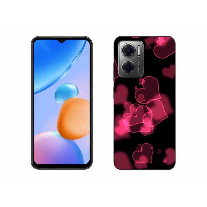 Gél borítás mmCase a Xiaomi Redmi 10 5G-hez - piros szívek