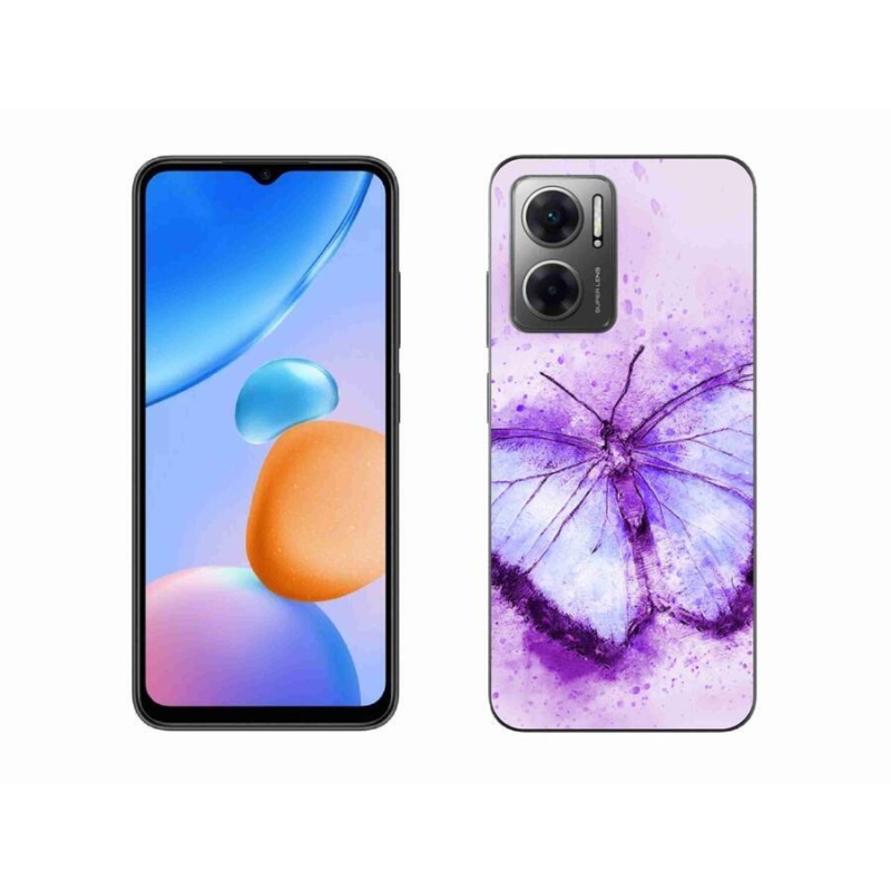 Gél borítás mmCase a Xiaomi Redmi 10 5G-hez - lila pillangó