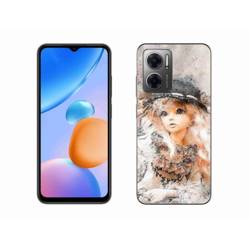 Gél borító mmCase a Xiaomi Redmi 10 5G-hez - lány kalapban