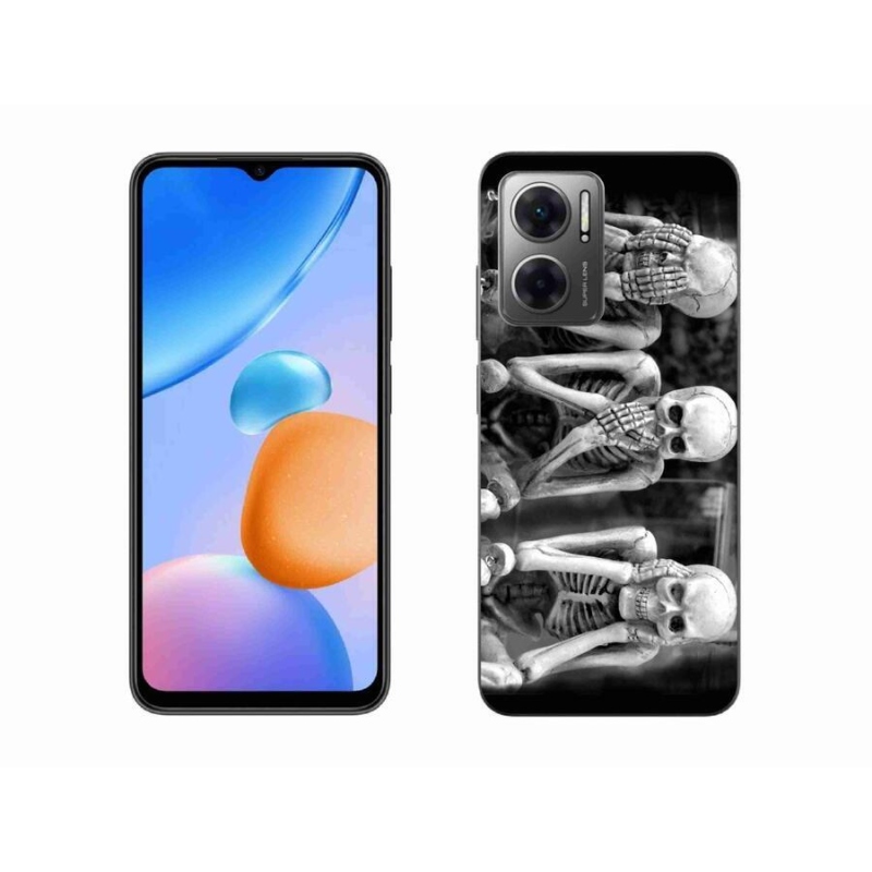 Gél borító mmCase a Xiaomi Redmi 10 5G-hez - csontvázak