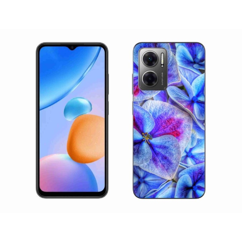 Gél borító mmCase a Xiaomi Redmi 10 5G-hez - kék virágok 1