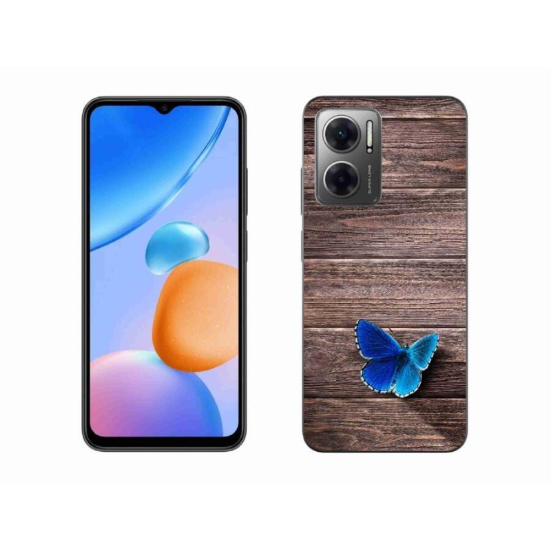 Gél borítás mmCase a Xiaomi Redmi 10 5G-hez - kék pillangó 1