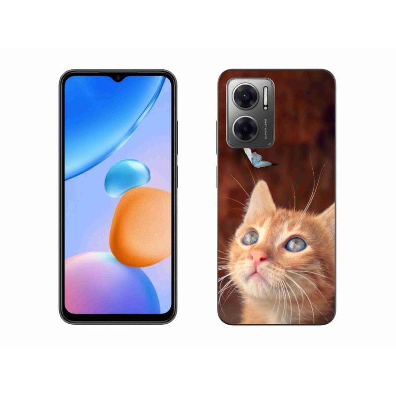 Gél borító mmCase a Xiaomi Redmi 10 5G-hez - pillangó és cica