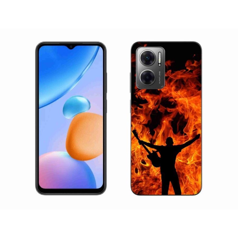 Gélburkolat mmCase a Xiaomi Redmi 10 5G számára - zenész és tűz