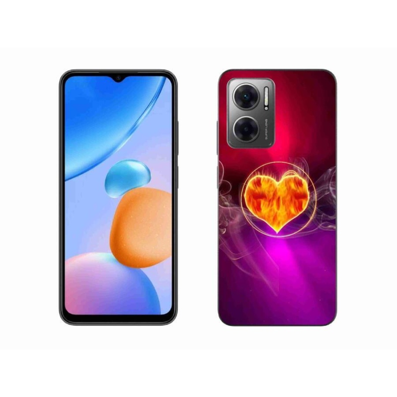 Gél borítás mmCase a Xiaomi Redmi 10 5G számára - tüzes szív