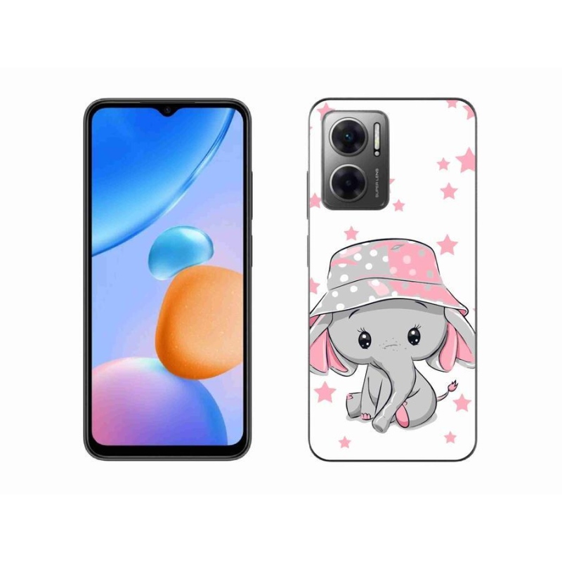 Gél borító mmCase a Xiaomi Redmi 10 5G-hez - rózsaszín elefánt