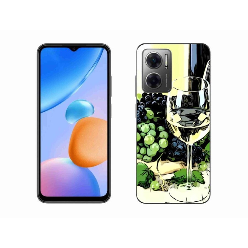 Gél borító mmCase a Xiaomi Redmi 10 5G-hez - pohár bor