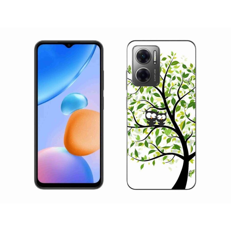 Gél borító mmCase a Xiaomi Redmi 10 5G számára - baglyok a fán