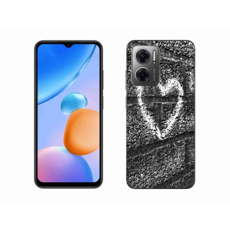 Gél borítás mmCase a Xiaomi Redmi 10 5G-hez - szív a falon