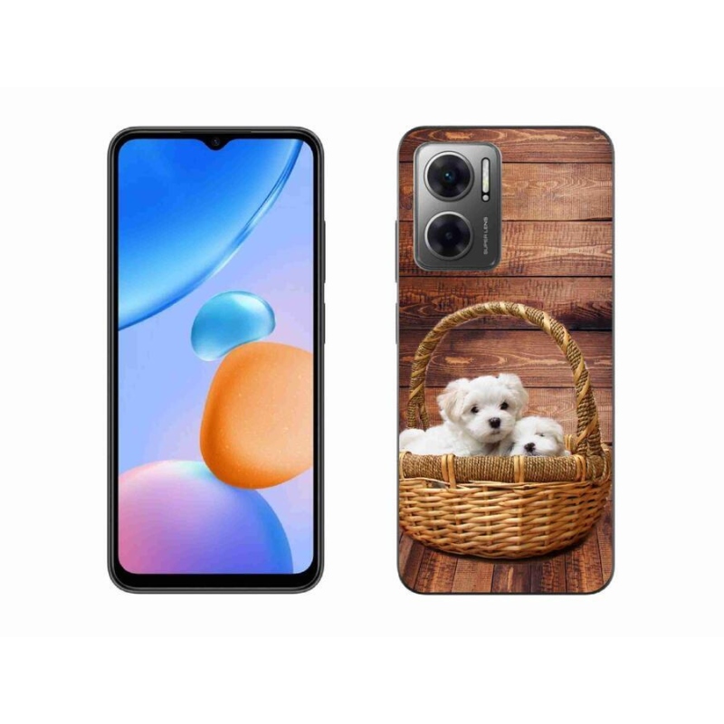 Gél borítás mmCase a Xiaomi Redmi 10 5G számára - kölyökkutyák