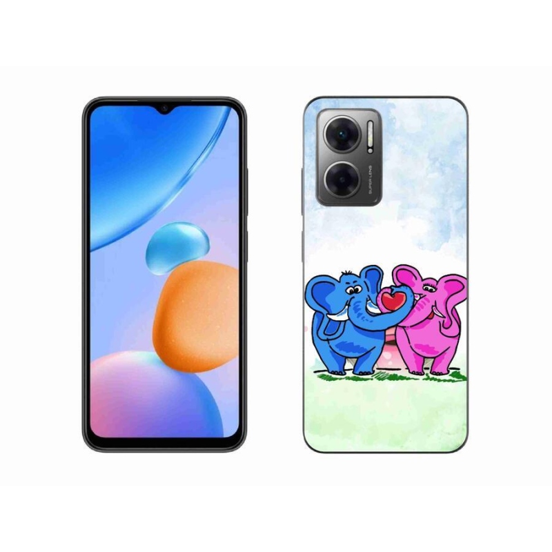 Gél borító mmCase a Xiaomi Redmi 10 5G-hez - szerelmes elefántokba