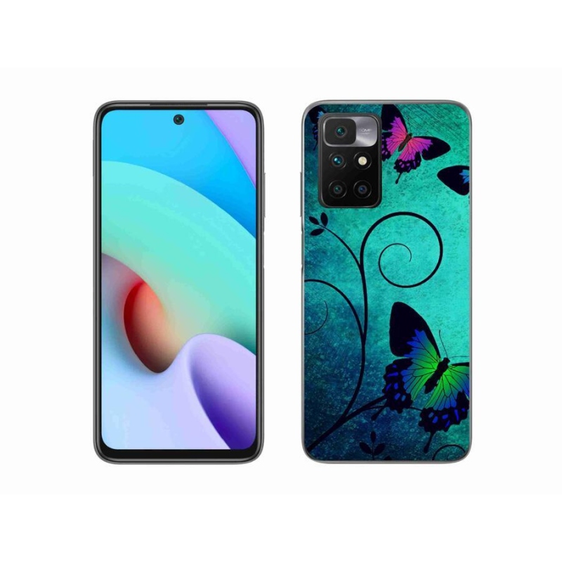 Gél védőhuzat mmCase a Xiaomi Redmi 10/Redmi 10 (2022) - színes pillangókhoz