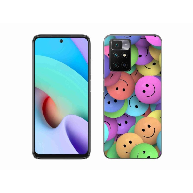 Gél borító mmCase a Xiaomi Redmi 10/Redmi 10 (2022) - színes smiley-khoz