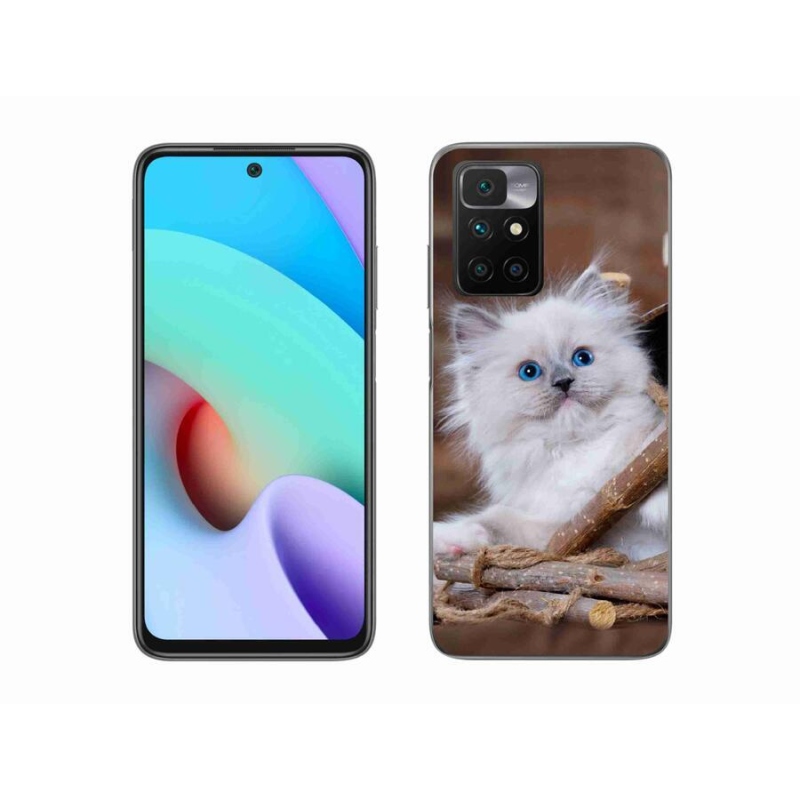 Gél védőhuzat mmCase a Xiaomi Redmi 10/Redmi 10 (2022) - fehér cica