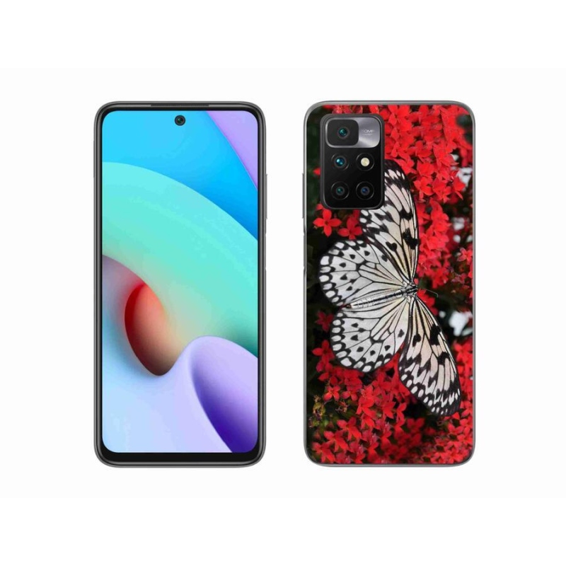 Gél védőhuzat mmCase a Xiaomi Redmi 10/Redmi 10 (2022) - fekete-fehér pillangó 1