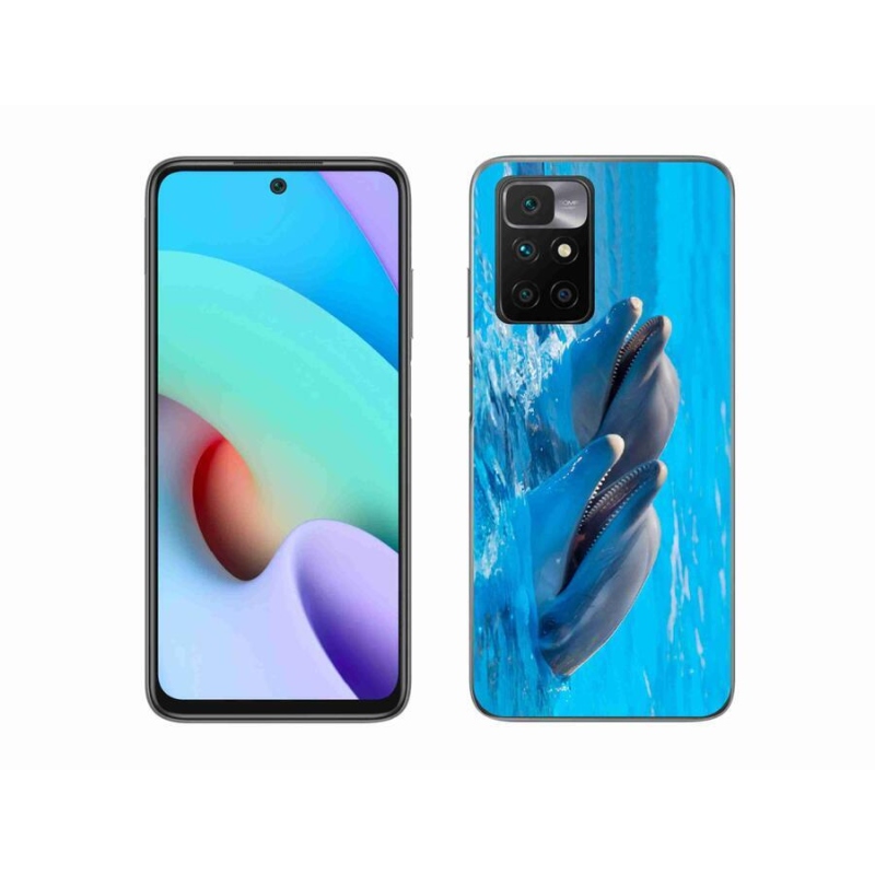 Zselés borítás mmCase a Xiaomi Redmi 10/Redmi 10 (2022) - delfinek számára