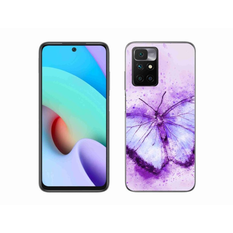 Gél védőhuzat mmCase a Xiaomi Redmi 10/Redmi 10 (2022) - lila pillangóhoz