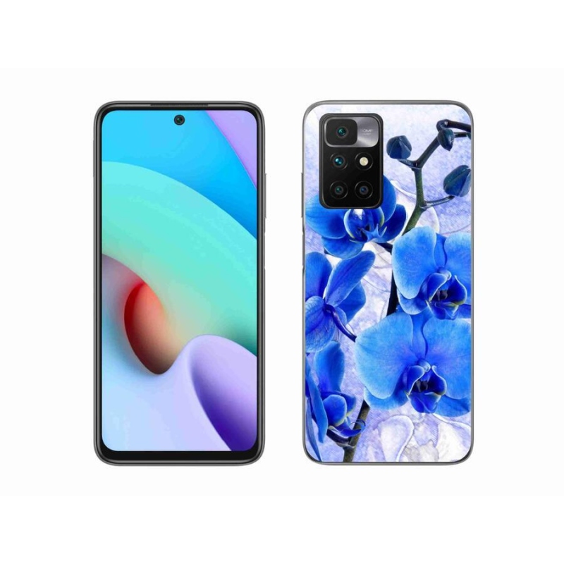 Gél védőhuzat mmCase a Xiaomi Redmi 10/Redmi 10 (2022) - kék virágokhoz