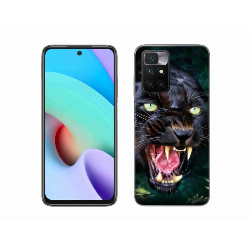 Gél védőhuzat mmCase a Xiaomi Redmi 10/Redmi 10 (2022) - dühös fekete párduchoz