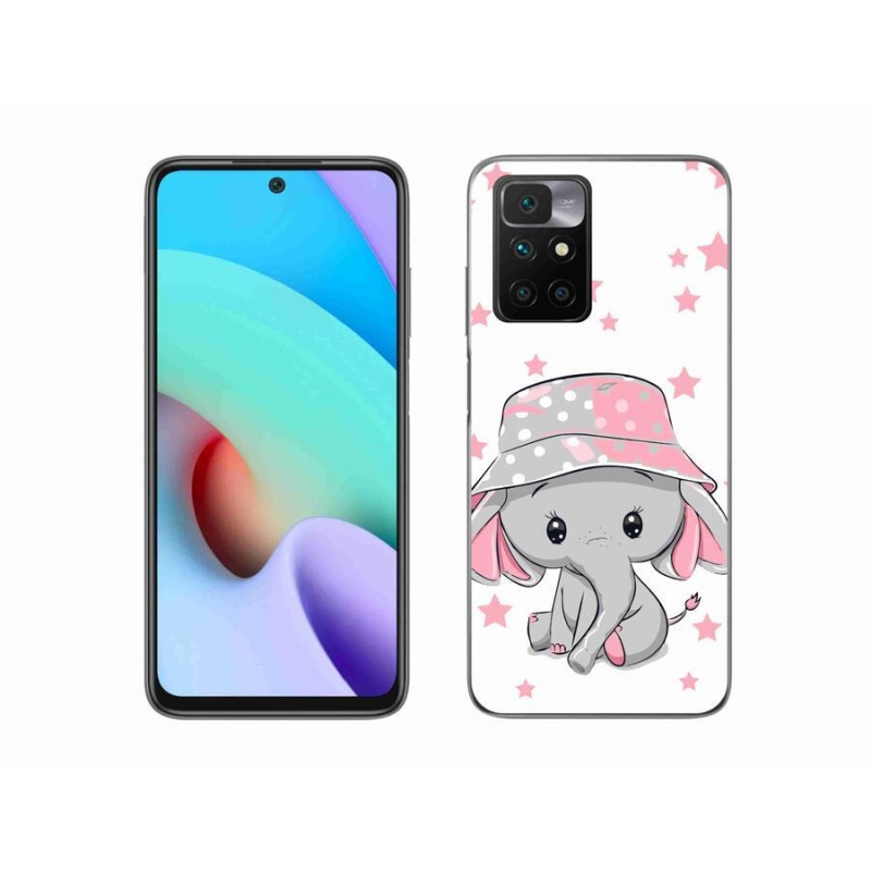 Gél védőhuzat mmCase a Xiaomi Redmi 10/Redmi 10 (2022) - rózsaszín elefánthoz