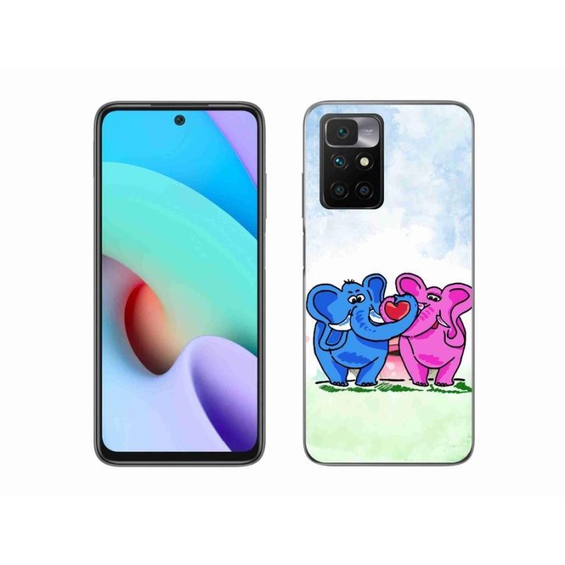 Gél borítás mmCase a Xiaomi Redmi 10/Redmi 10 (2022) - szerelmes elefántokhoz