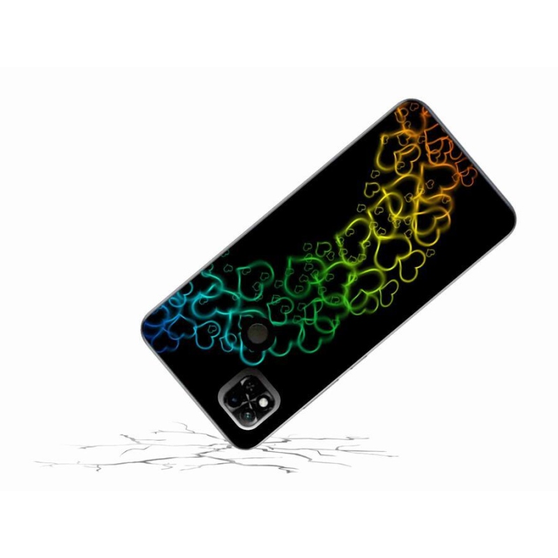 Gél borító mmCase a Xiaomi Redmi 10A számára - színes szívek