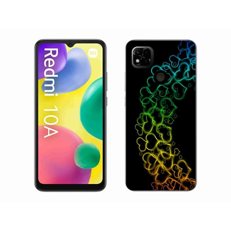 Gél borító mmCase a Xiaomi Redmi 10A számára - színes szívek