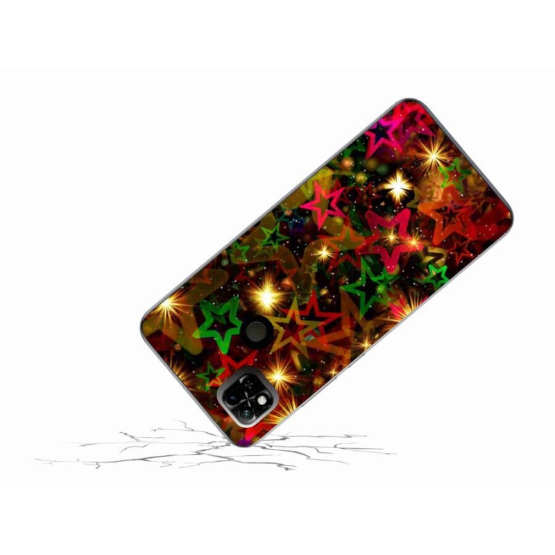 Gél borítás mmCase a Xiaomi Redmi 10A számára - színes csillagok