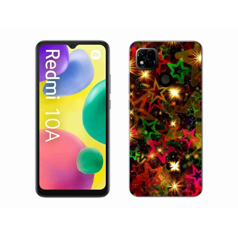 Gél borítás mmCase a Xiaomi Redmi 10A számára - színes csillagok