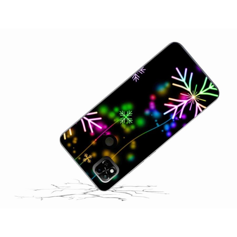 Gél borítás mmCase a Xiaomi Redmi 10A számára - színes pelyhekkel