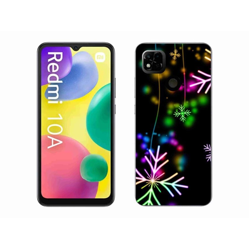 Gél borítás mmCase a Xiaomi Redmi 10A számára - színes pelyhekkel