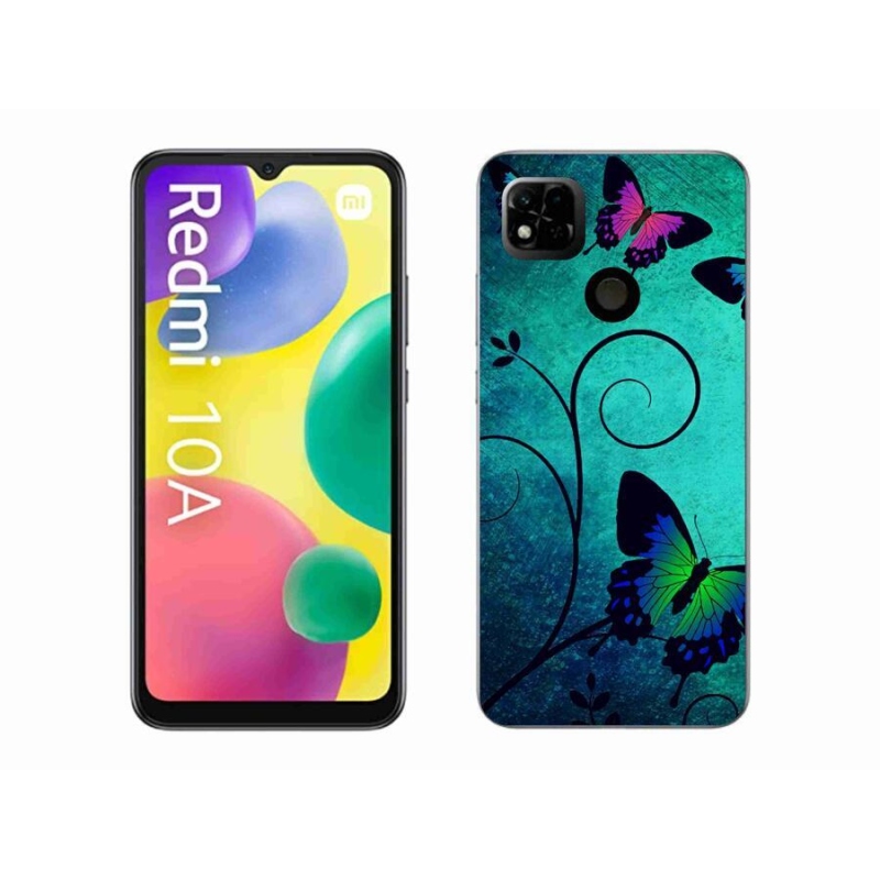 Gél borítás mmCase a Xiaomi Redmi 10A számára - színes pillangók