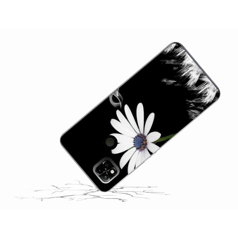 Gél borítás mmCase a Xiaomi Redmi 10A számára - fehér virág