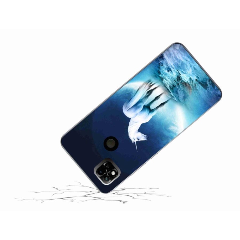 Gél borítás mmCase a Xiaomi Redmi 10A számára - fehér egyszarvú