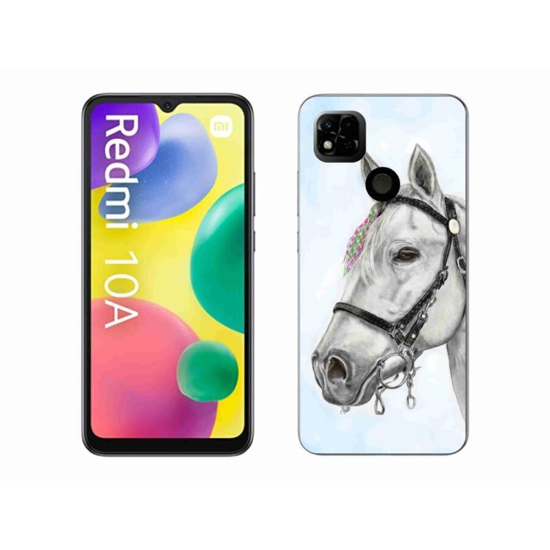 Gél borítás mmCase a Xiaomi Redmi 10A - fehér ló 1