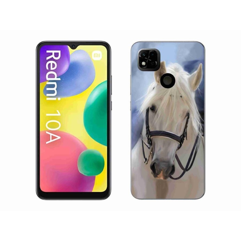Gél borítás mmCase a Xiaomi Redmi 10A számára - fehér ló