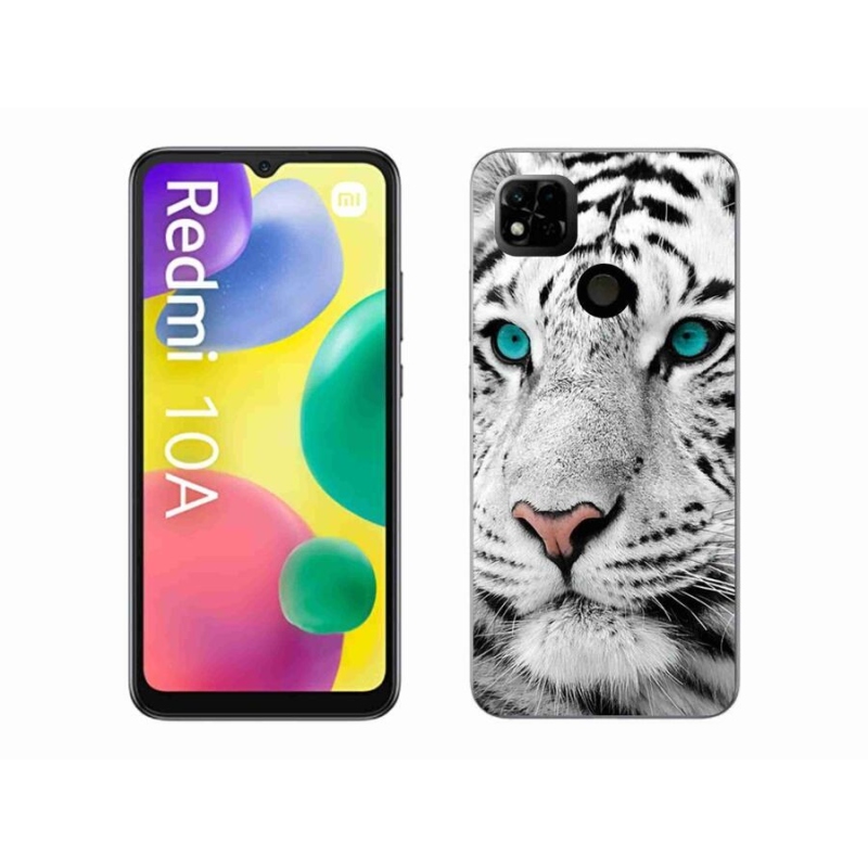 Gél borítás mmCase a Xiaomi Redmi 10A számára - fehér tigris