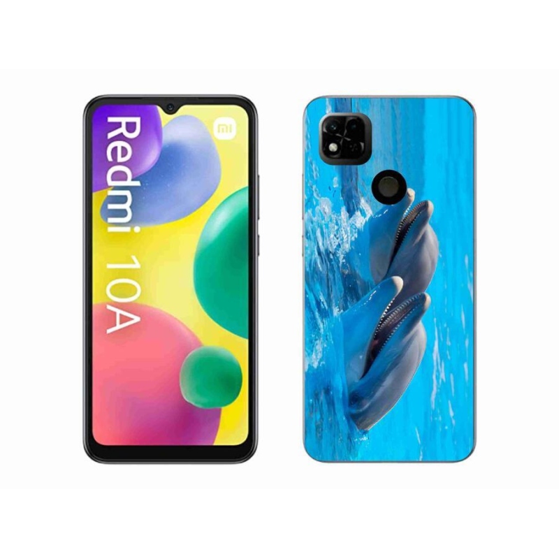 Gél borítás mmCase a Xiaomi Redmi 10A számára - delfinek