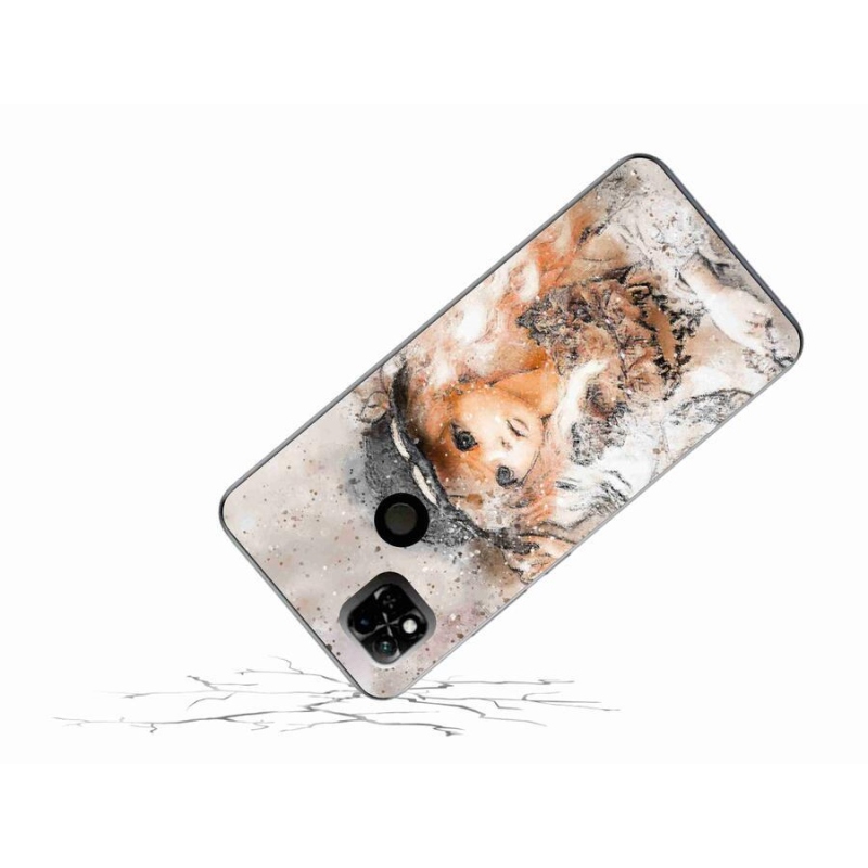 Gél borító mmCase a Xiaomi Redmi 10A számára - lány kalapban