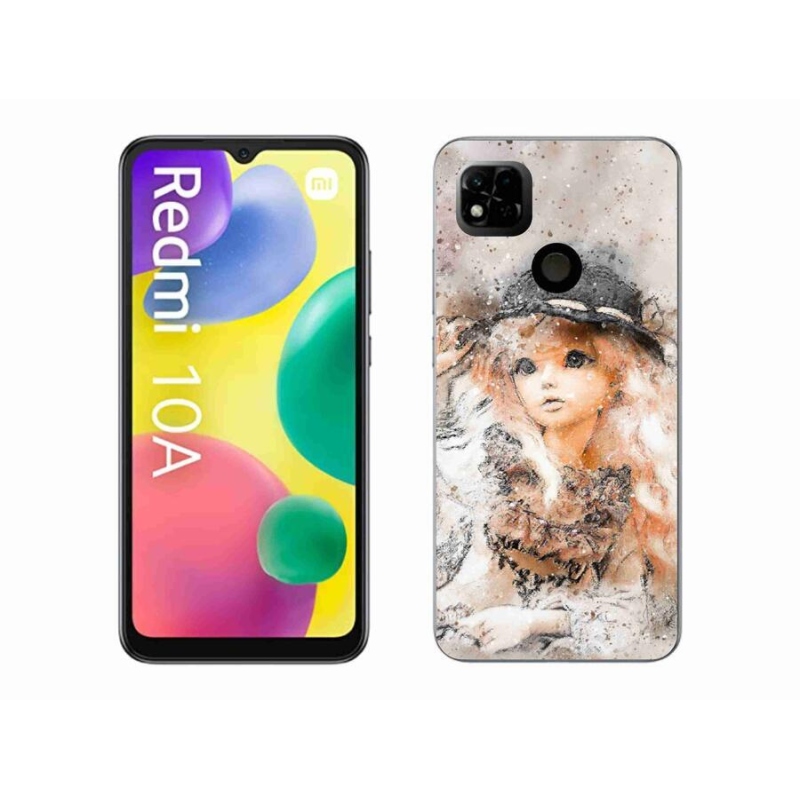 Gél borító mmCase a Xiaomi Redmi 10A számára - lány kalapban