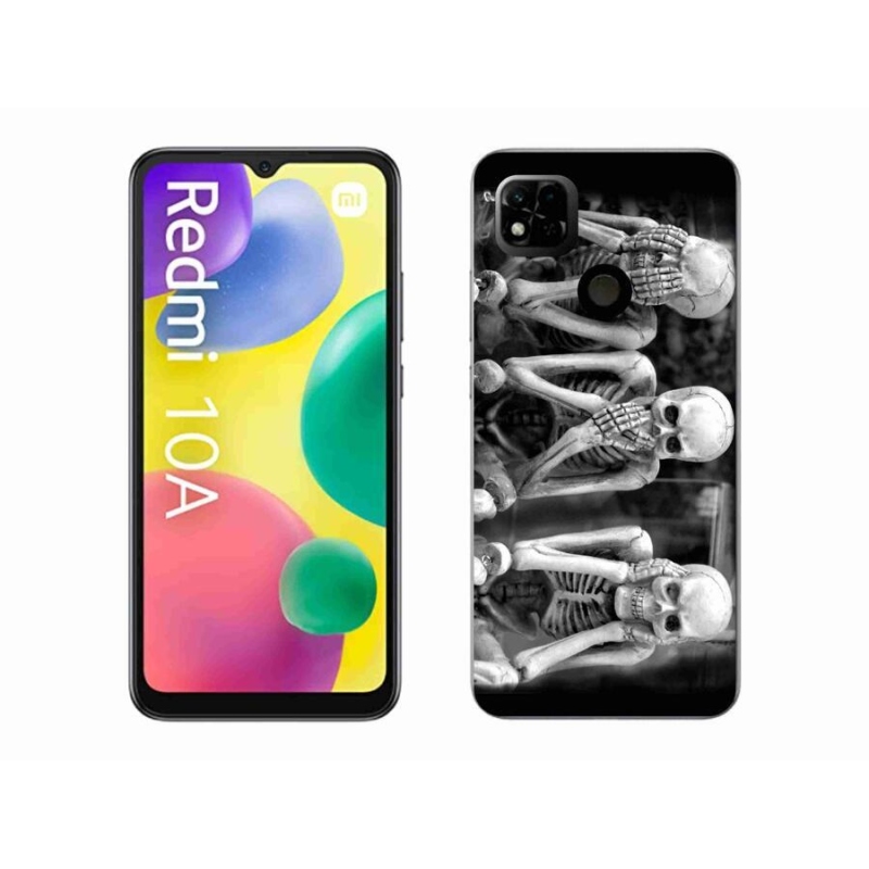 Gél borító mmCase a Xiaomi Redmi 10A számára - csontvázak