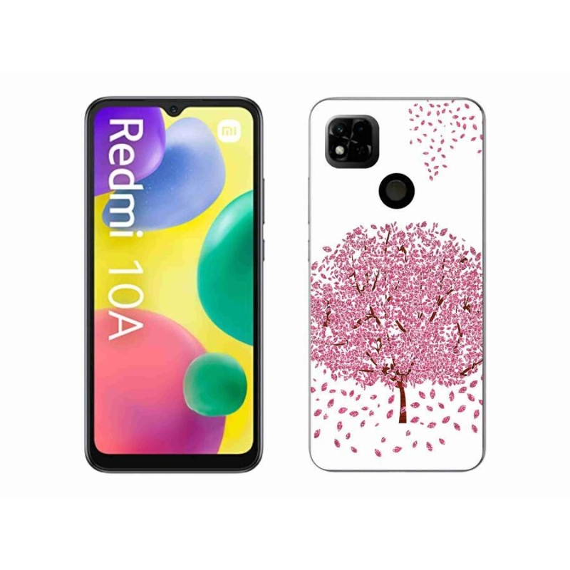 Gél borító mmCase a Xiaomi Redmi 10A számára - rajzfilmfa levelekkel
