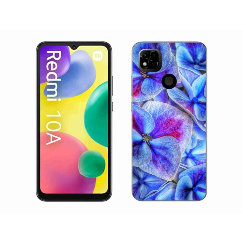 Gél borító mmCase a Xiaomi Redmi 10A - kék virágok 1